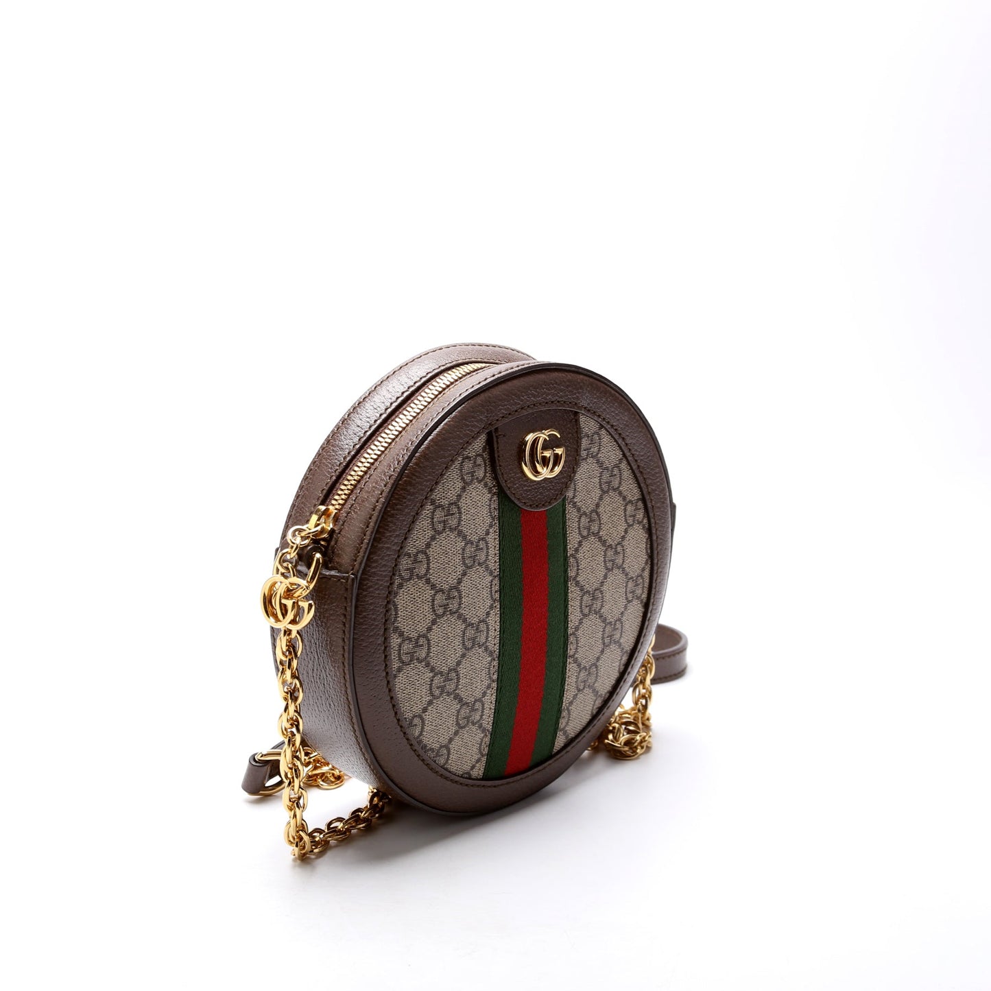 Gucci Ophidia Round Leather Small Crossbody Bag