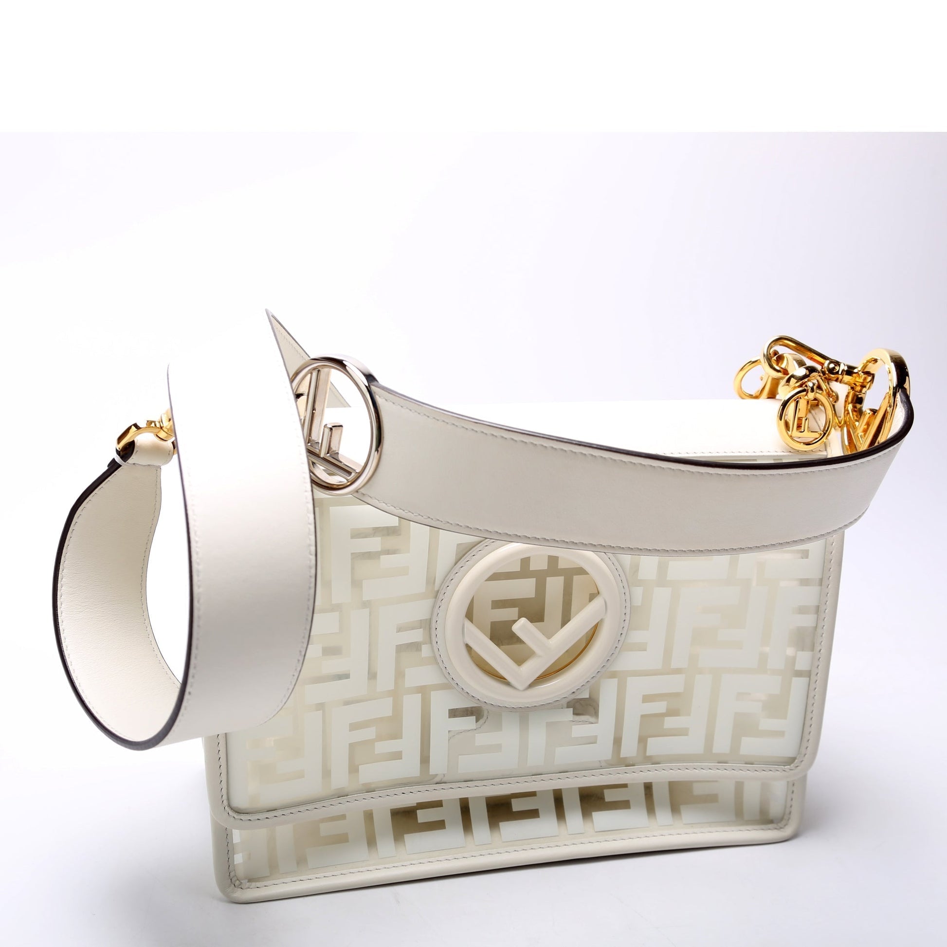 Fendi 8Bt284 Tpu Ff Is Kan Bag White Travel Bag