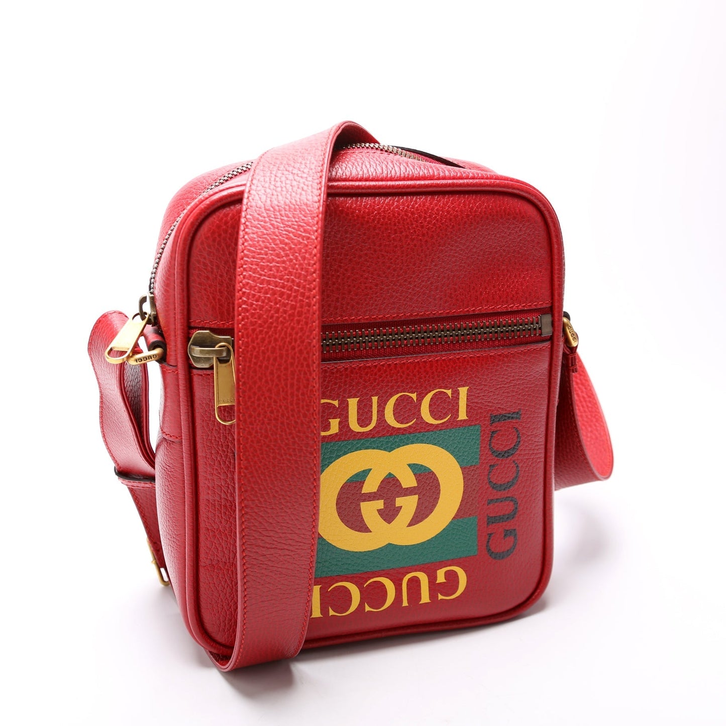 Gucci Retro Messenger Red Medium Logo Travel Bag