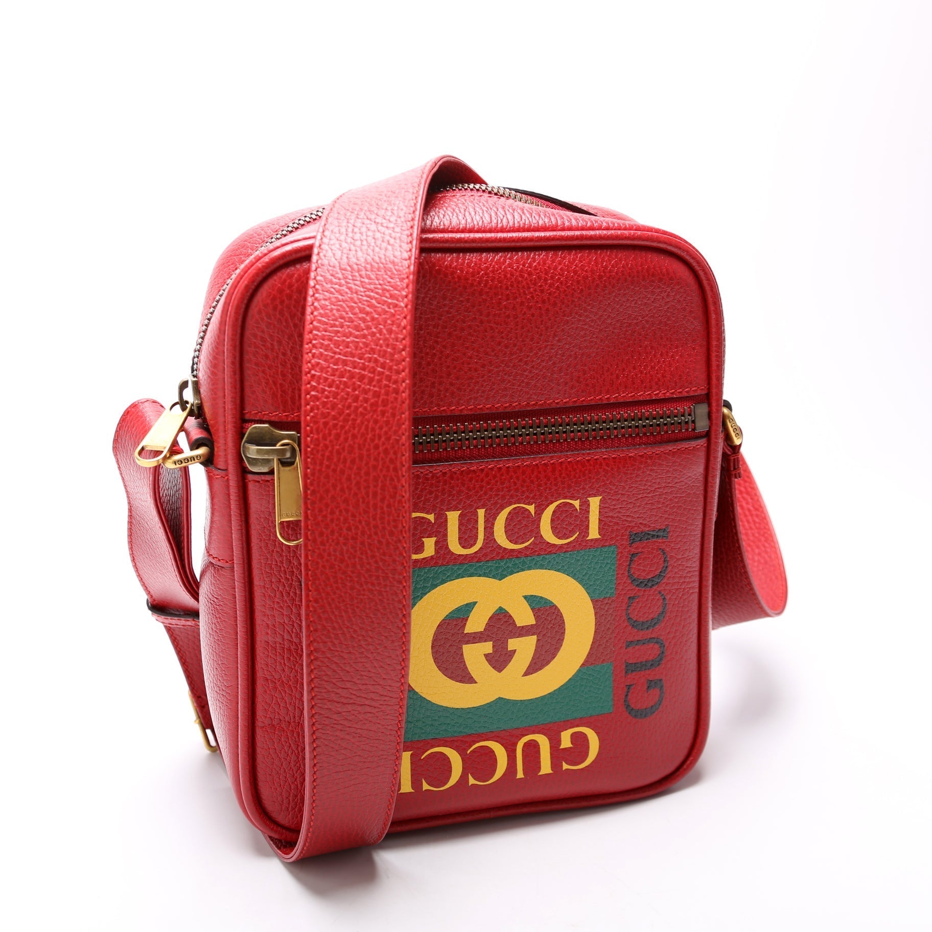 Gucci Retro Messenger Red Medium Logo Travel Bag