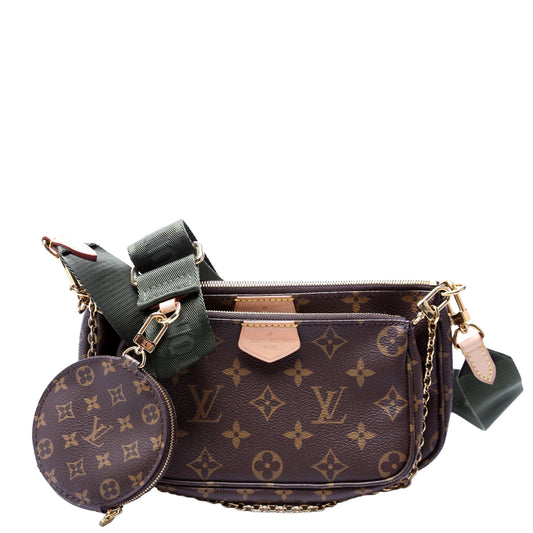 Louis Vuitton Multi Pochette Monogram Green Clutch Bag Green 4