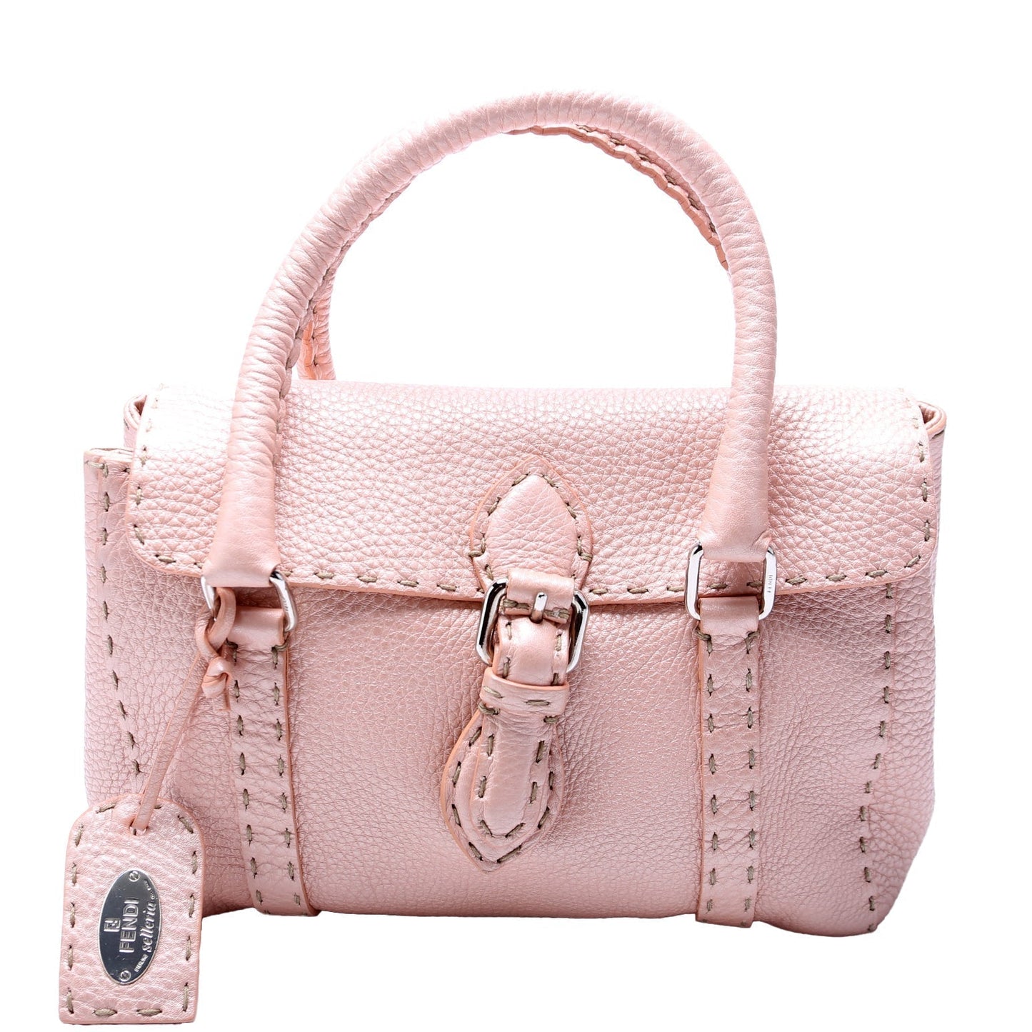 Fendi 8Br486 Selleria Linda Handle Bag Pink Mini Travel Bag