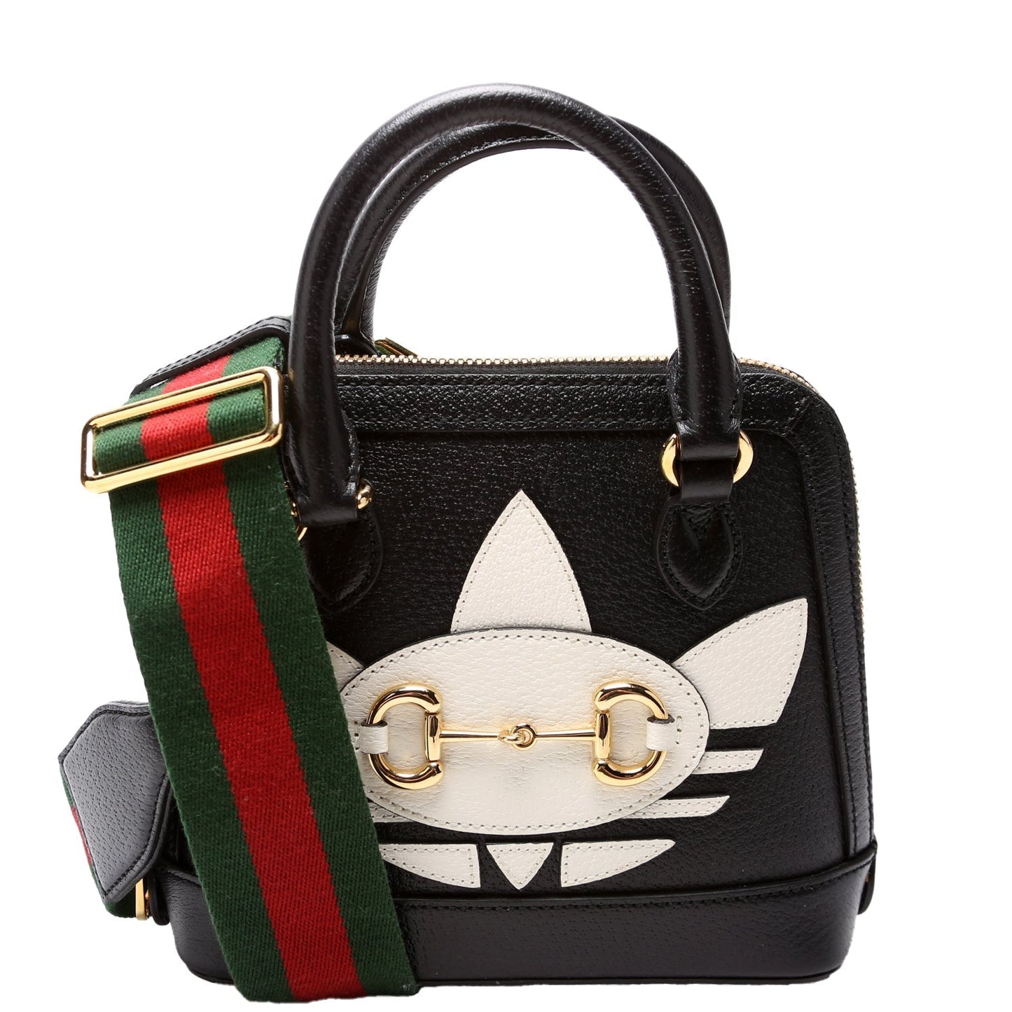 Gucci X Adidas Horsebit Black White Mini Travel Bag