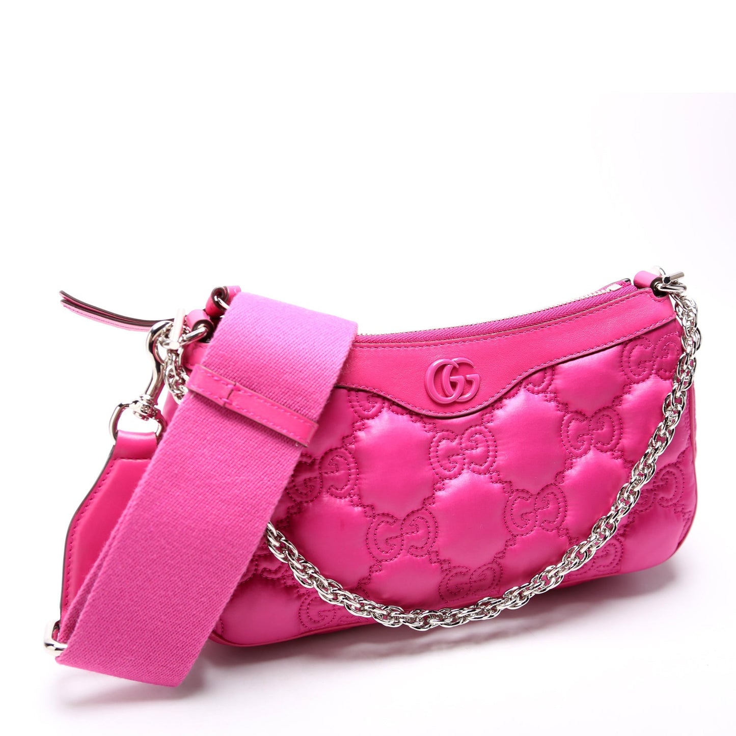 Gucci GG Nylon Pink Shoulder Bag