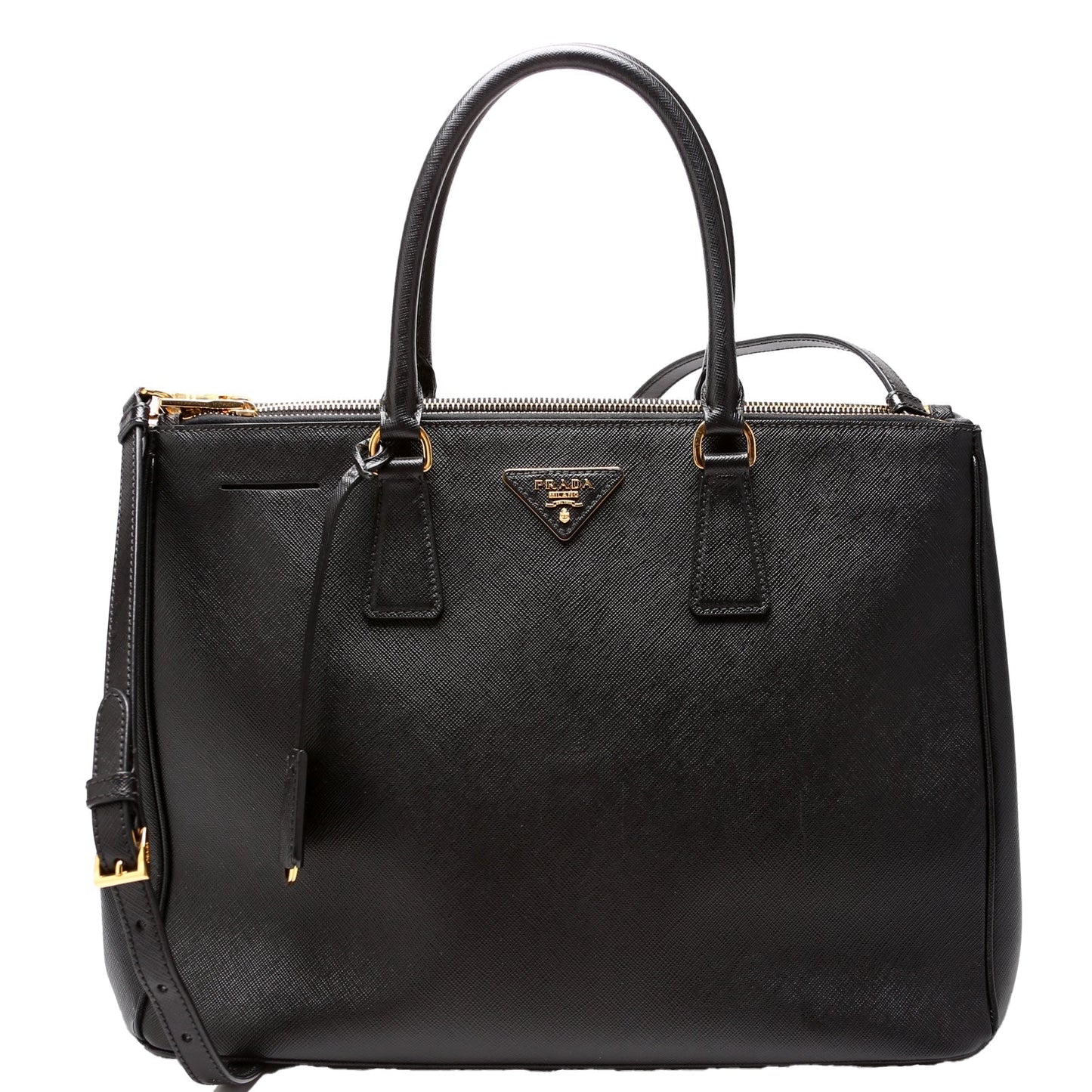 Prada Saffiano Galleria Bag Black Large Travel Bag