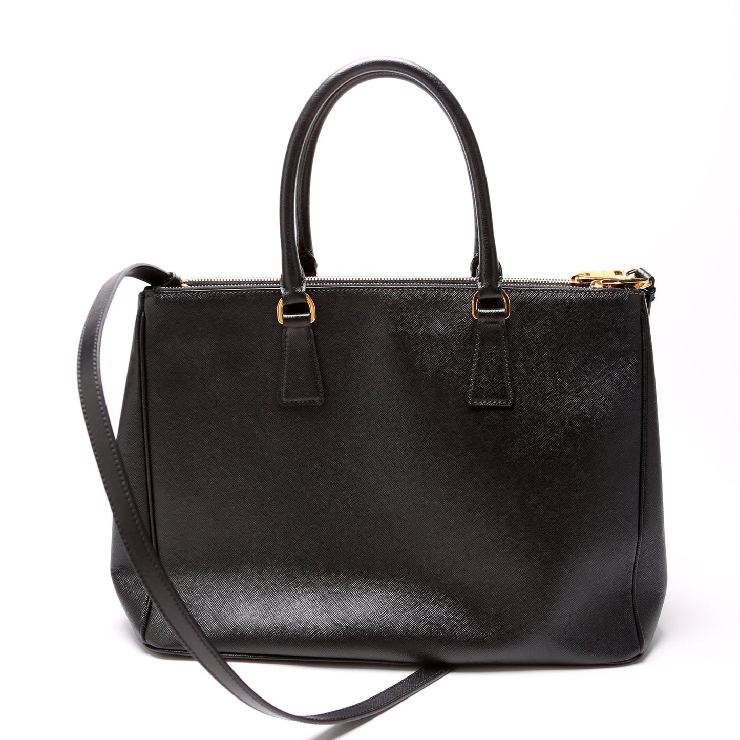 Prada Saffiano Galleria Bag Black Large Travel Bag
