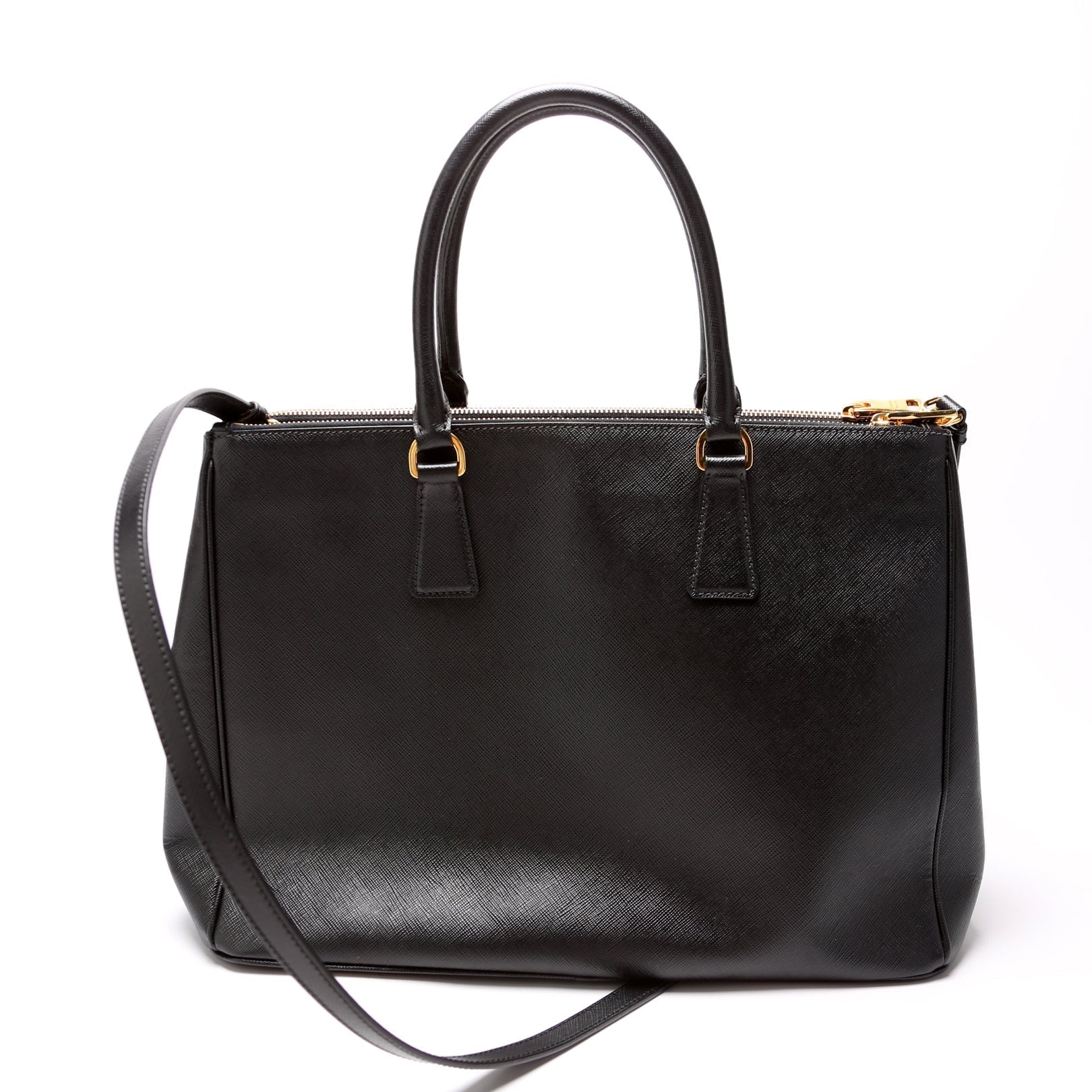 Prada Saffiano Galleria Bag Black Large Travel Bag