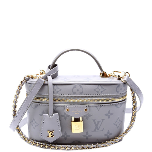 Louis Vuitton Vanity Calfskin Monogram Grey Handbag