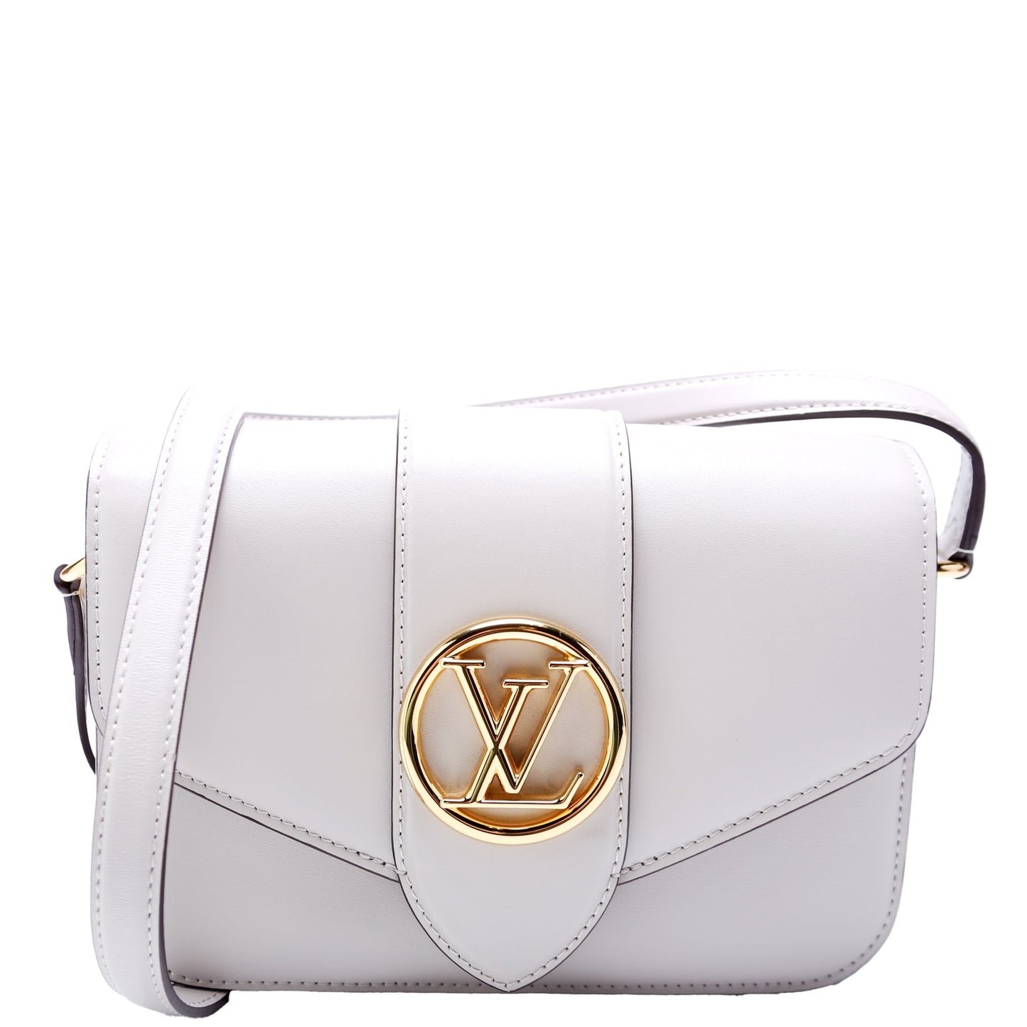 Louis Vuitton Pont 9 Smooth Calfskin Grey Handbag