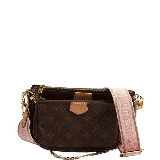 Louis Vuitton Multi Pochette Monogram Pink Clutch Bag Monogram Pink