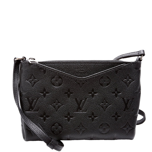 Louis Vuitton Pallas Uniformes Empreinte Black Clutch Bag Black 2