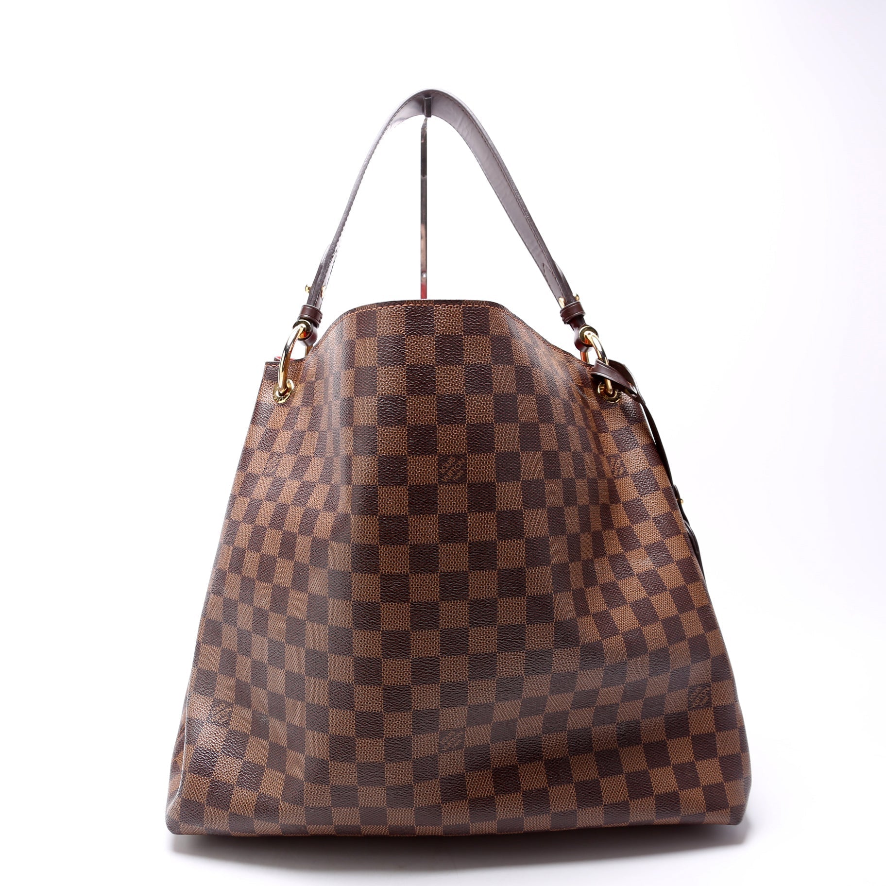 Louis Vuitton Graceful MM Ebene Damier Red Handbag
