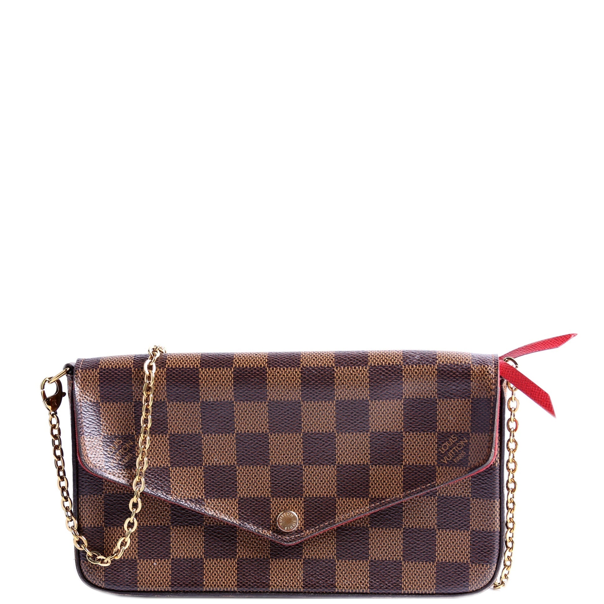 Louis Vuitton Pochette Felicie Ebene Damier Clutch Bag Ebene 3