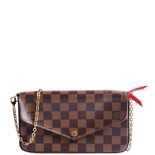 Louis Vuitton Pochette Felicie Ebene Damier Clutch Bag Ebene 3