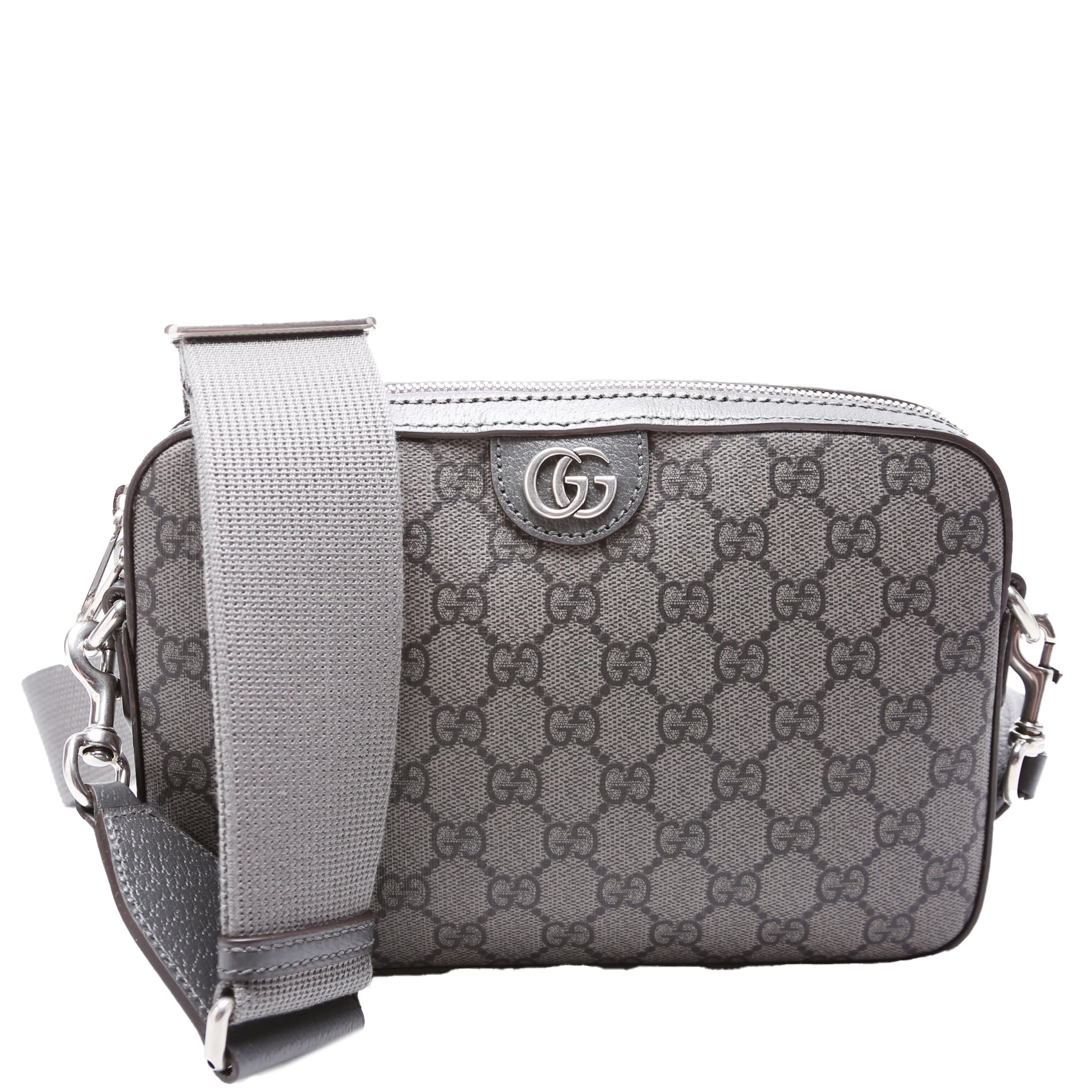 Gucci GG Supreme Ophidia Wristlet Grey Small Crossbody Bag
