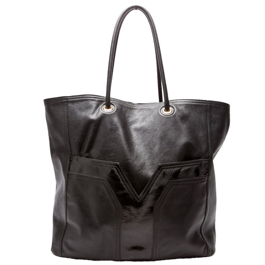 YSL Saint Laurent Saint Laurent Lucky Chyc Tote Calfskin Bag Black Tote Bag