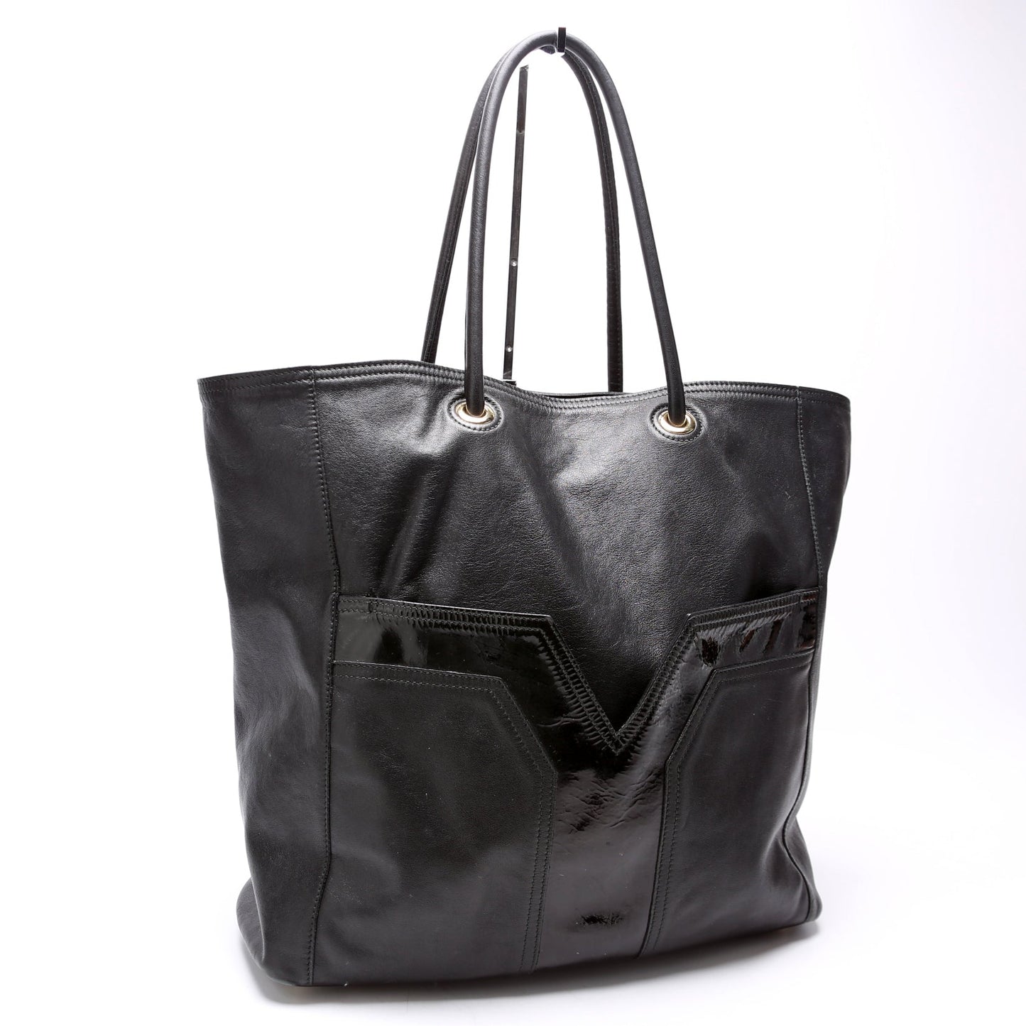 YSL Saint Laurent Saint Laurent Lucky Chyc Tote Calfskin Bag Black Tote Bag