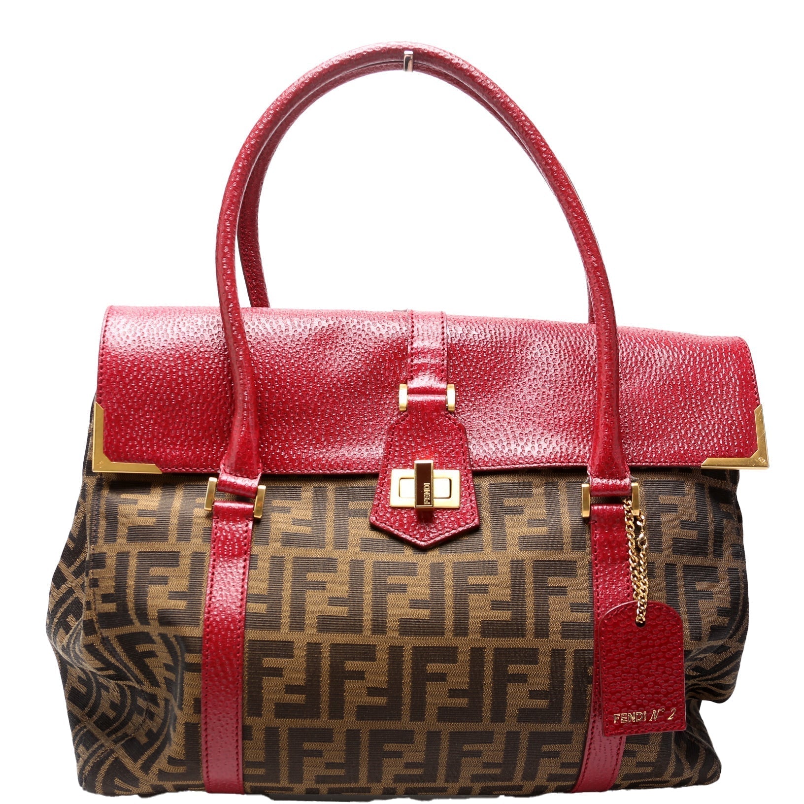 Fendi 8Br647 Linda Classic Zucca Bag Large Travel Bag