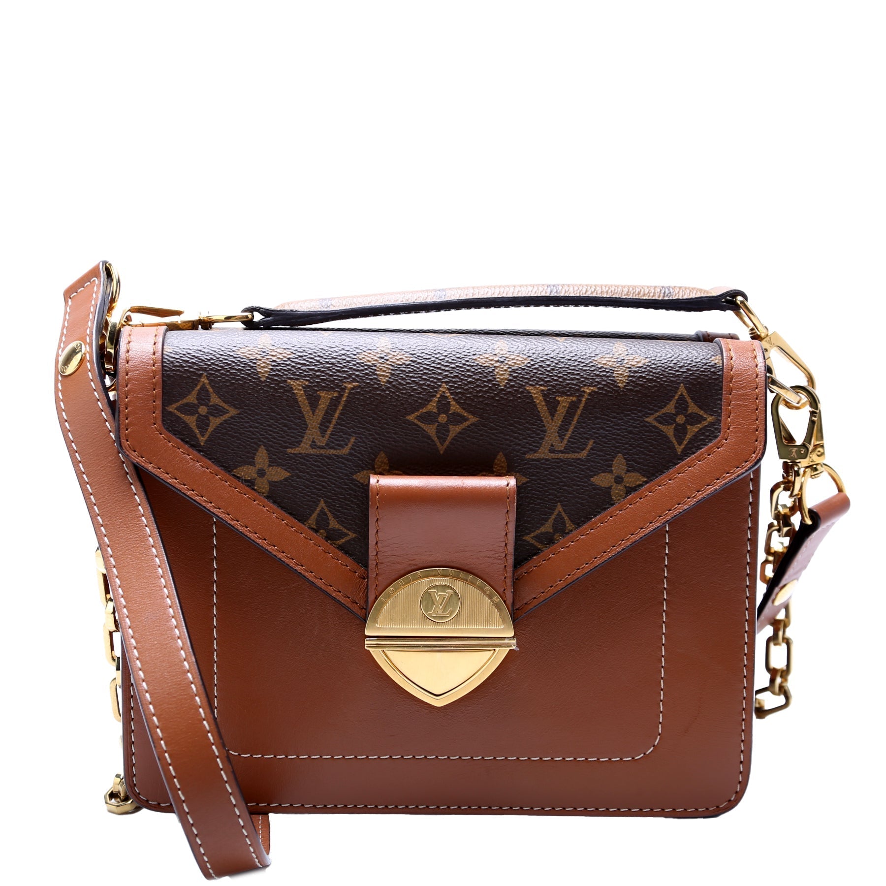 Louis Vuitton Biface Monogram Calfskin Brown Handbag