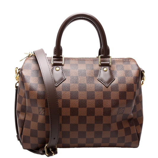 Louis Vuitton Speedy 25 Bandouliere Ebene Damier Handbag Ebene 20