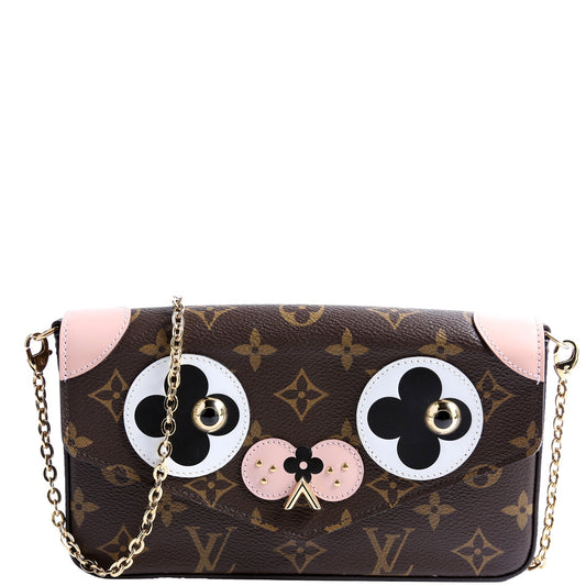 Louis Vuitton Pochette Felicie Valentine Dog Monogram Clutch Bag