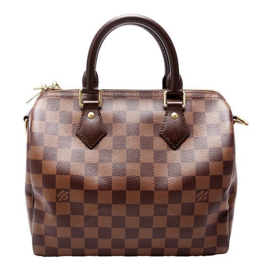 Louis Vuitton Speedy 25 Bandouliere Ebene Damier Handbag Ebene 24