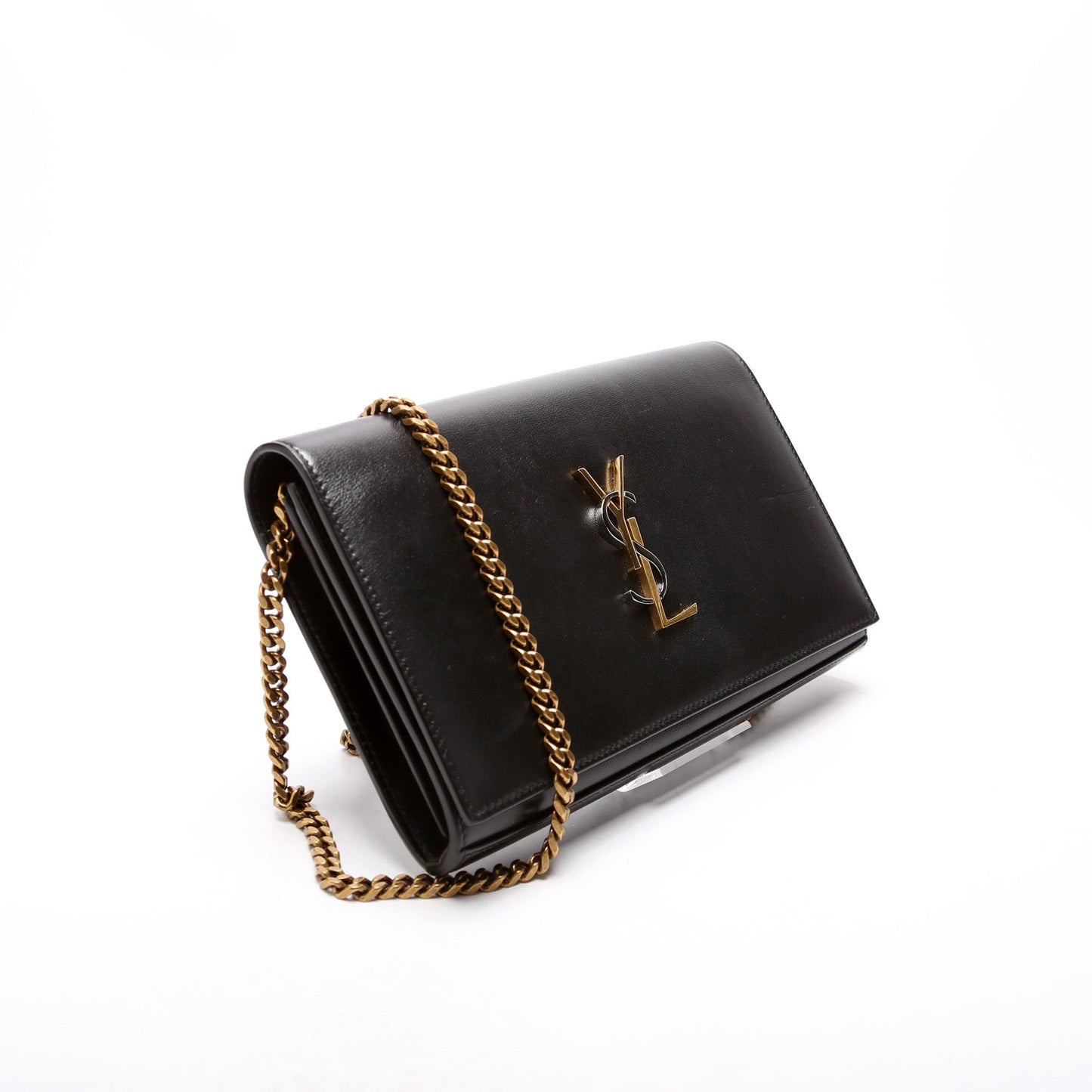 YSL Saint Laurent Saint Laurent Cassandre Wallet Bag Black Chain Travel Bag