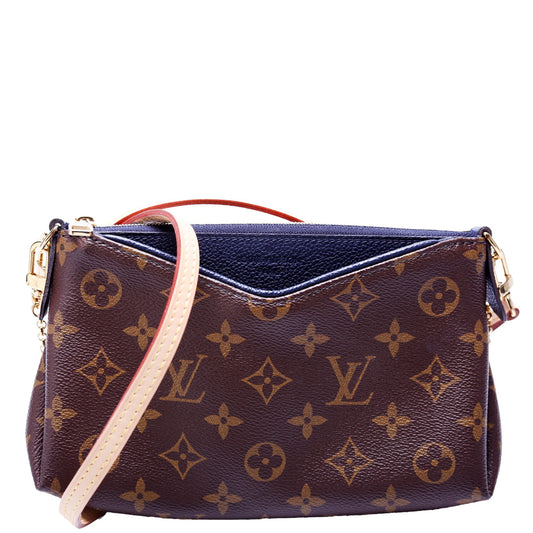 Louis Vuitton Pallas Navy Monogram Clutch Bag