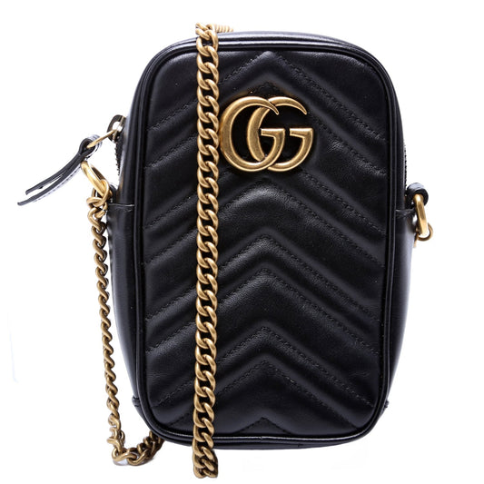 Gucci GG Marmont Black Mini Travel Bag