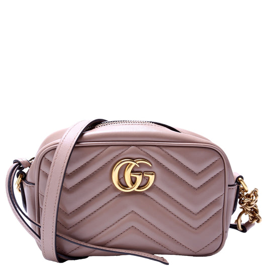 Gucci Marmont Camera Tan Mini Travel Bag