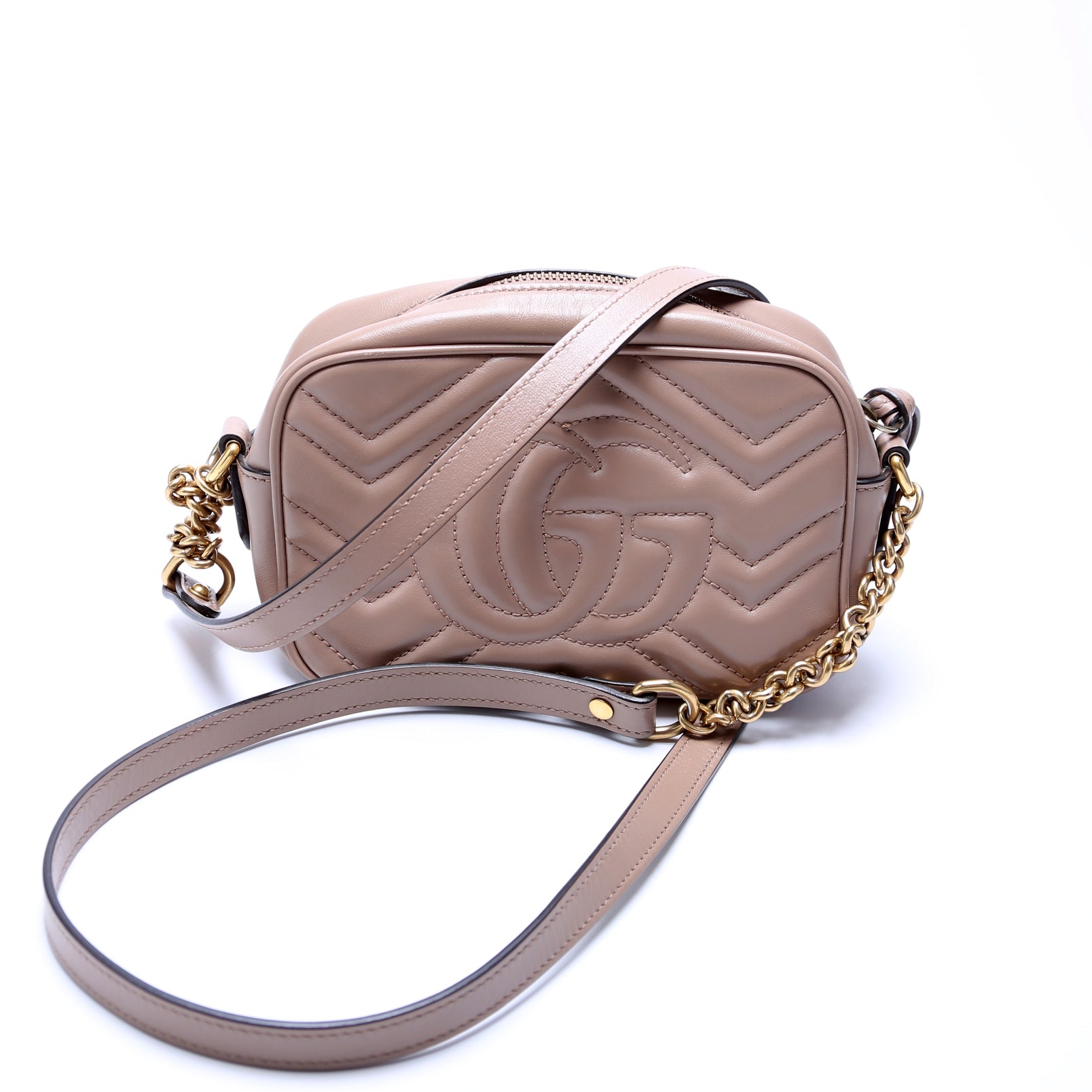 Gucci Marmont Camera Tan Mini Travel Bag