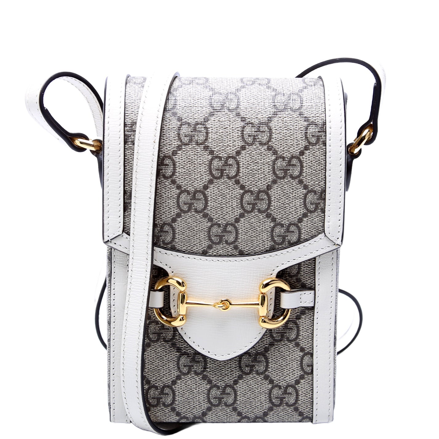 Gucci Horsebot GG Supreme White Mini Travel Bag