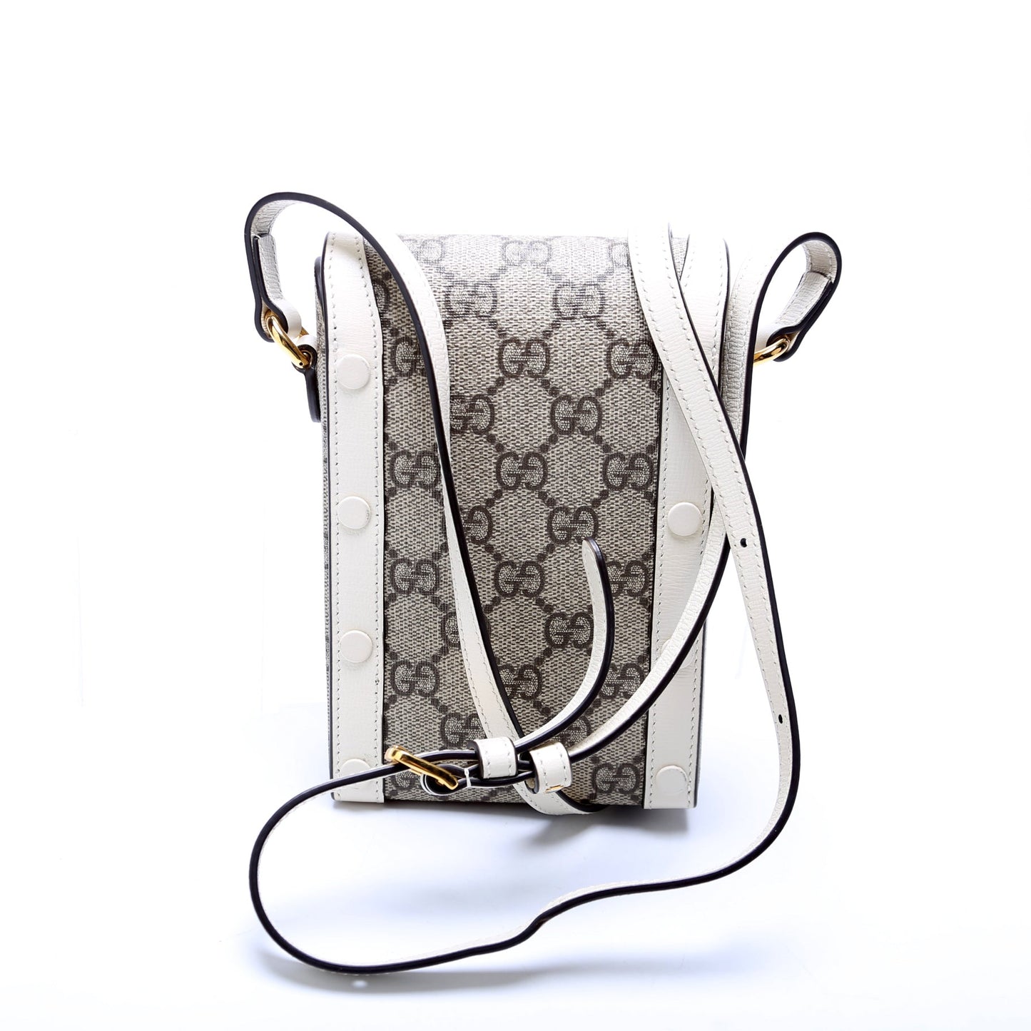 Gucci Horsebot GG Supreme White Mini Travel Bag