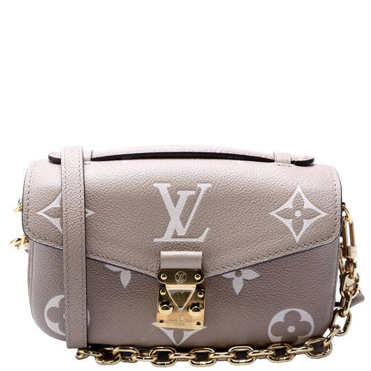 Louis Vuitton Pochette Metis East West Bicolor Empreinte Clutch Bag Empreinte Taupe