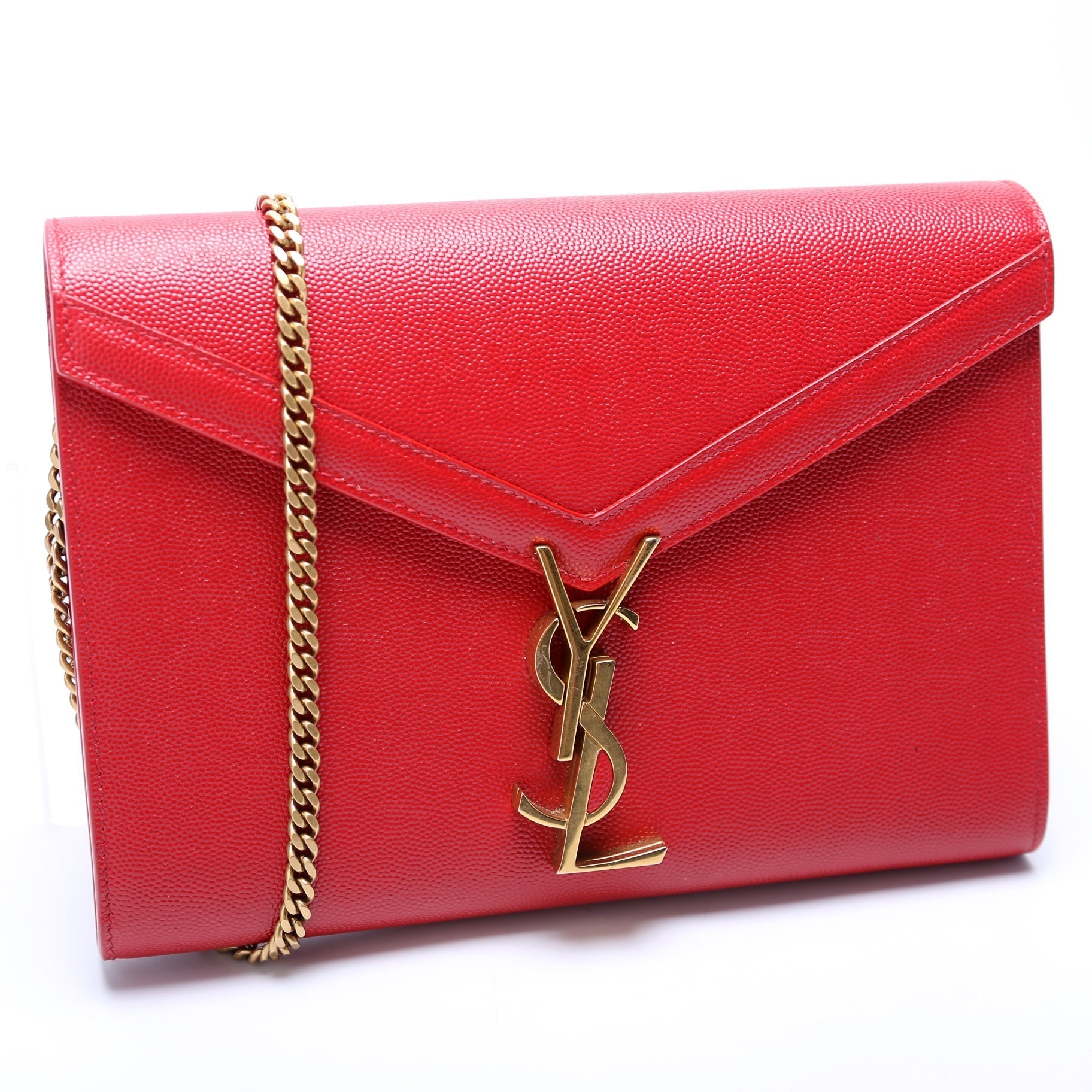 YSL Saint Laurent Cassandra Crossbody Bag Red Chain
