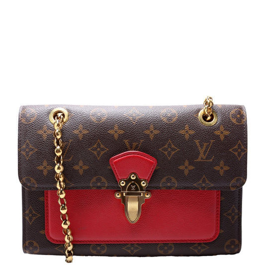 Louis Vuitton Victoire Monogram Red Handbag Monogram Red
