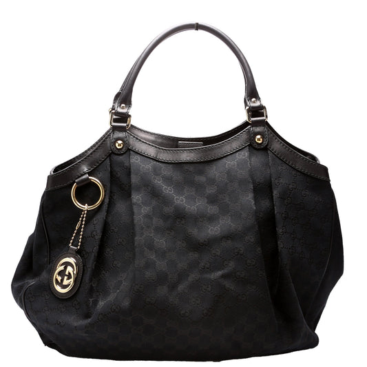Gucci Sukey GG Canvas Black Large Travel Bag