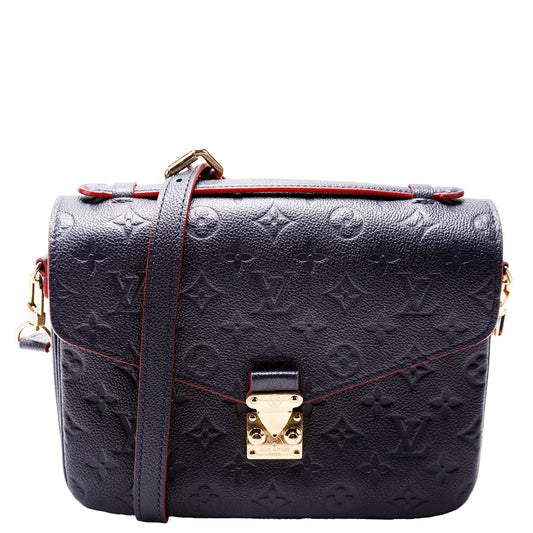 Louis Vuitton Pochette Metis Navy Empreinte Clutch Bag