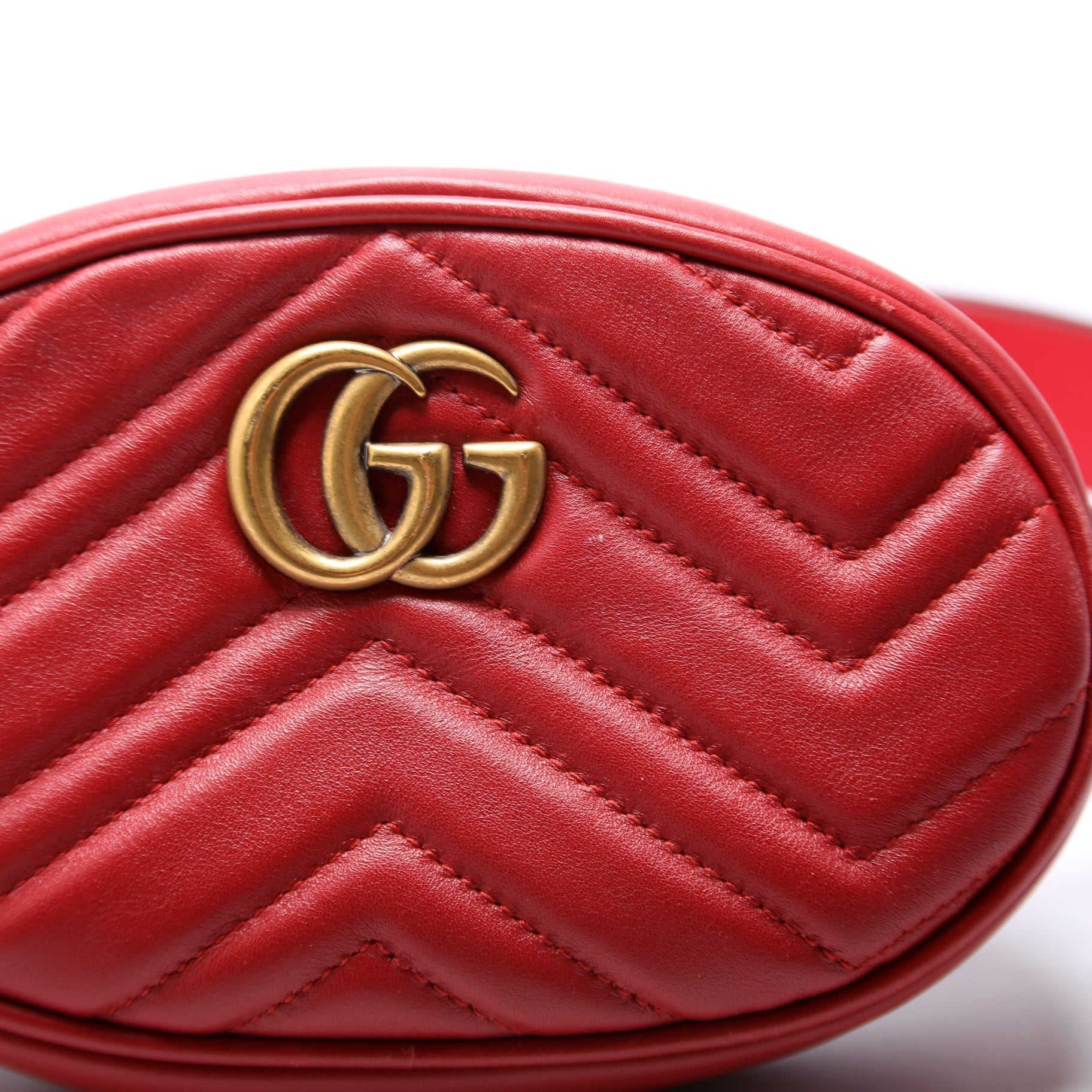 Gucci Marmont Red Belt Bag Red