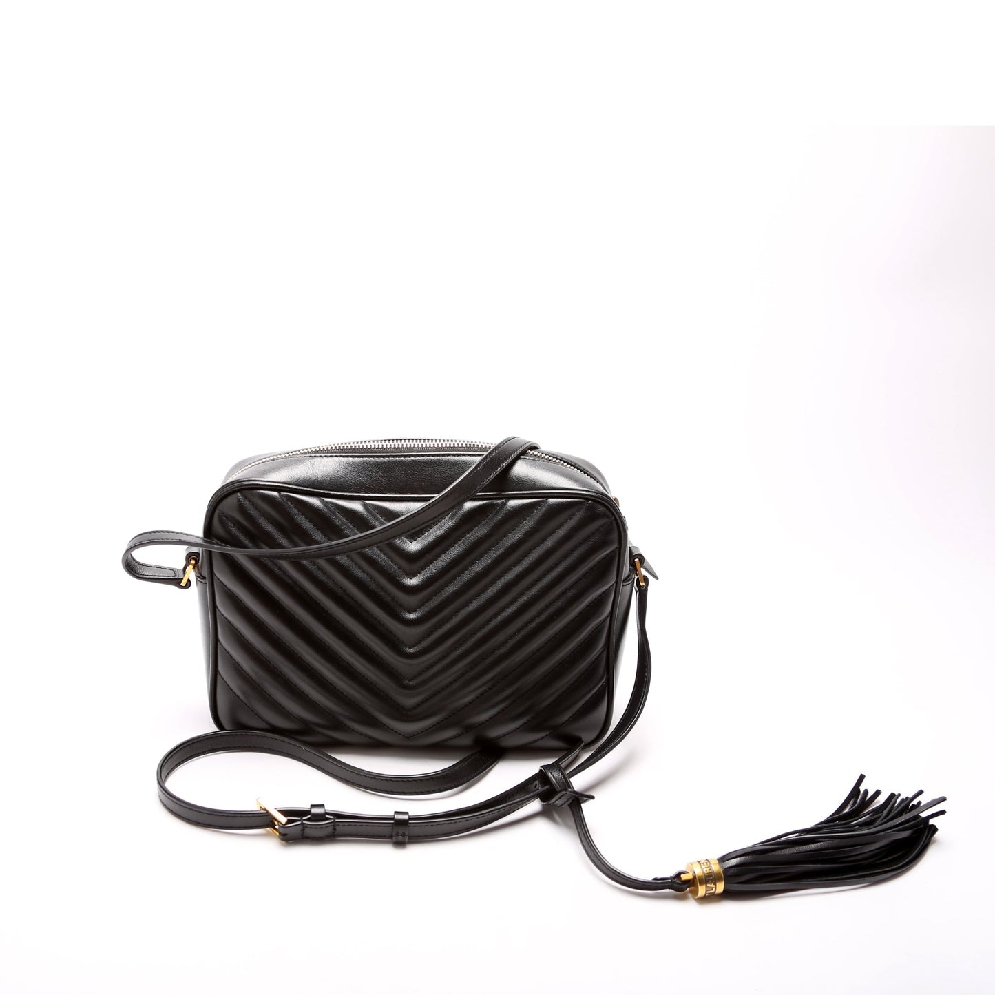 YSL Saint Laurent Lou Camera Bag Quilted Black Travel Bag 612544 Black 1