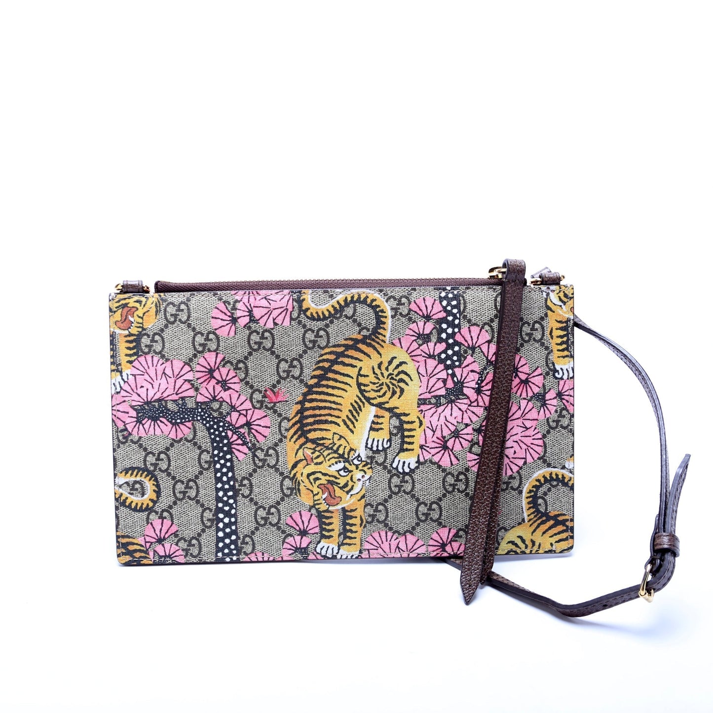 Gucci Supreme Blooms Bengal Double Zip Shoulder Multicolor Shoulder Bag