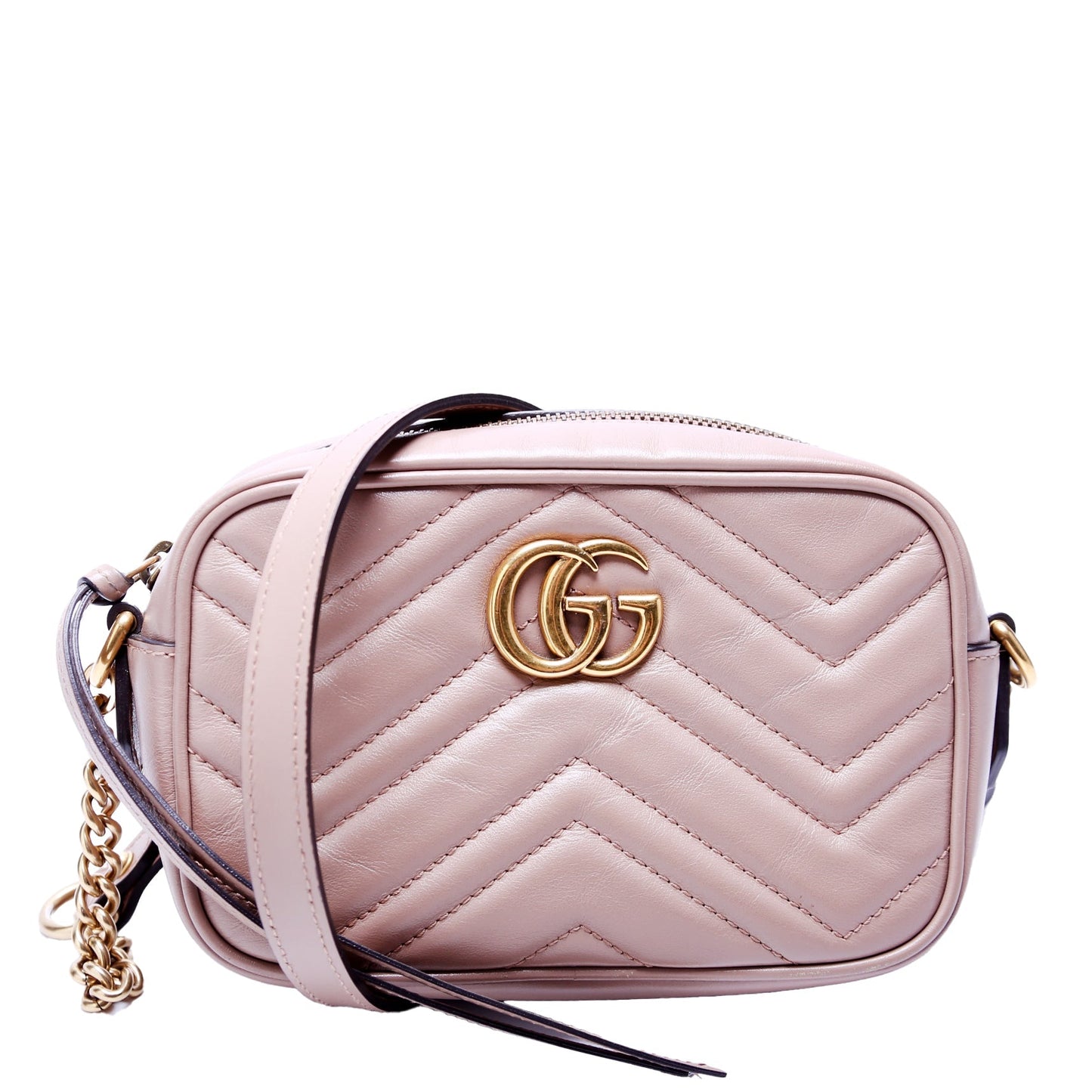Gucci Marmont Camera Nude Mini Travel Bag