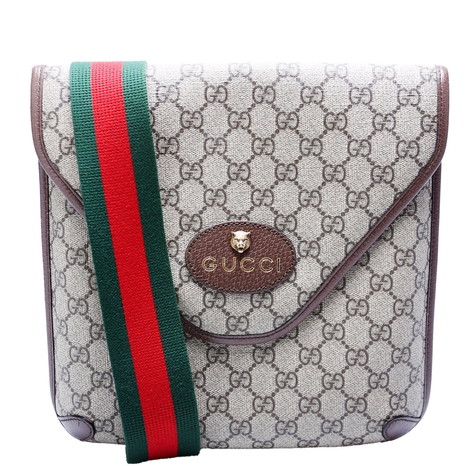 Gucci GG Supreme Neo Messenger Brown Travel Bag