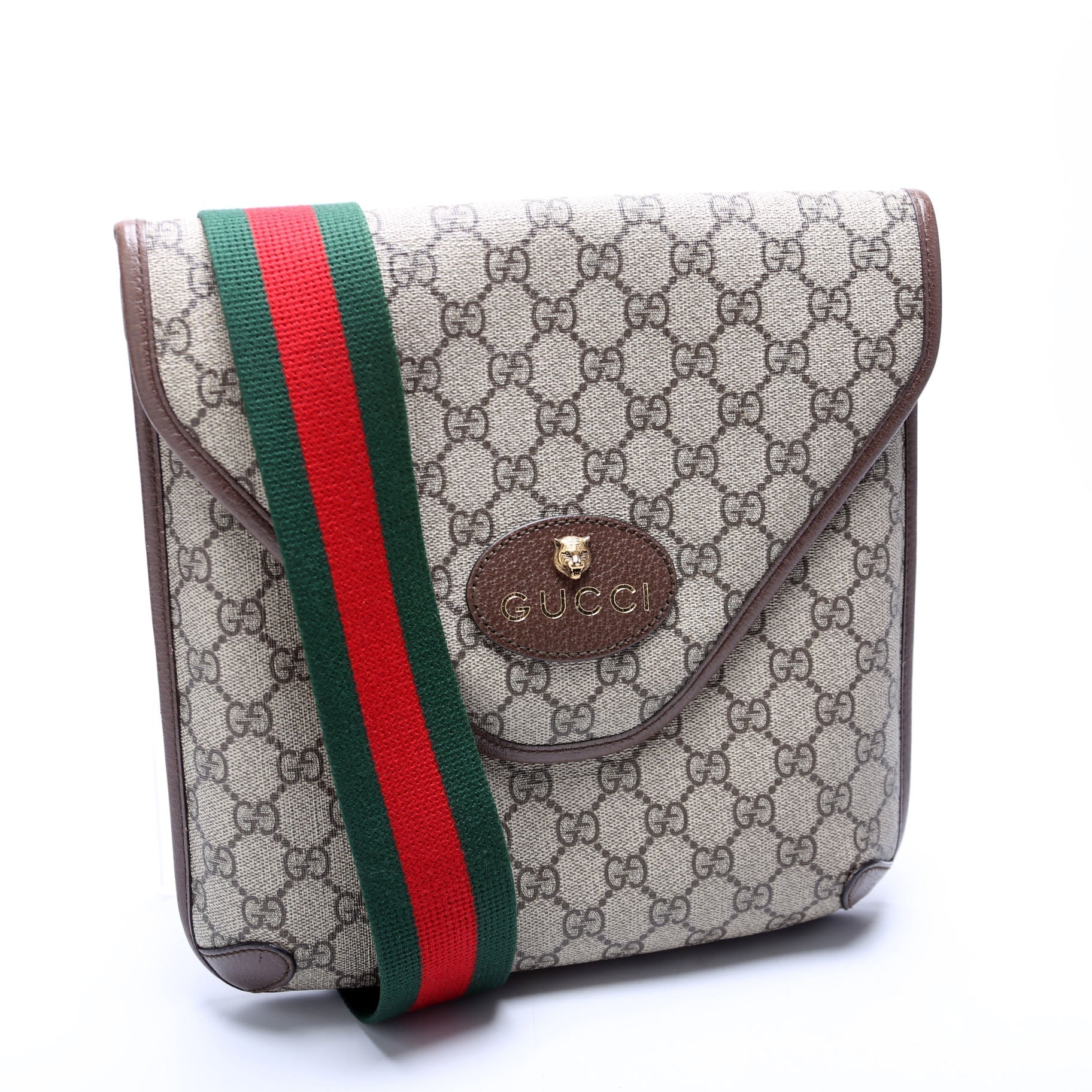 Gucci GG Supreme Neo Messenger Brown Travel Bag