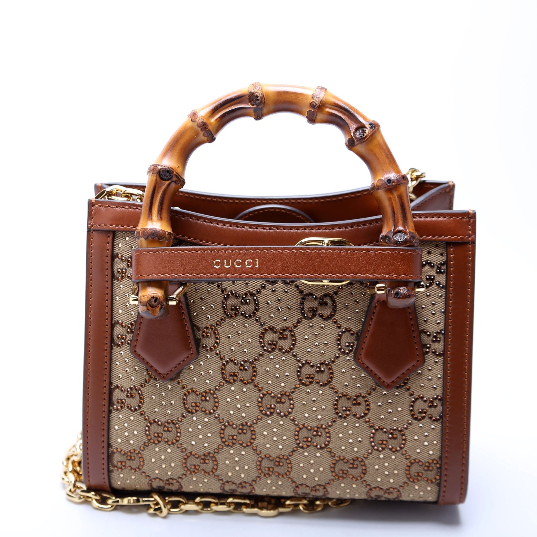 Gucci GG Crystal Diana Mini Tote Bag