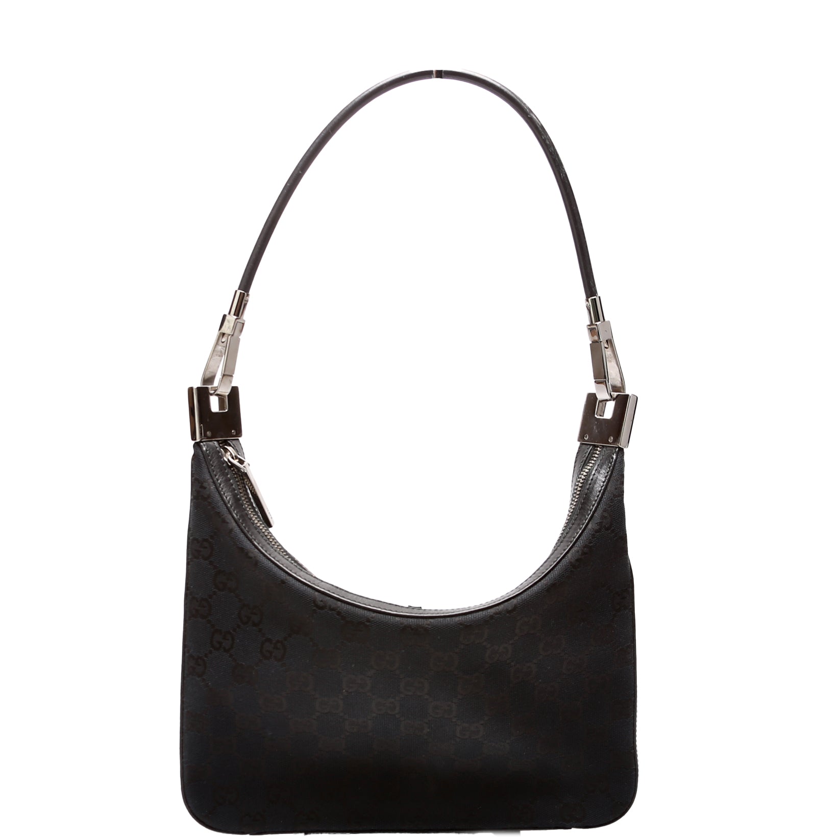 Gucci 001 GG Canvas Black Small Shoulder Bag