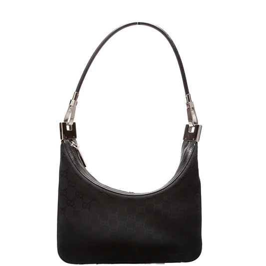Gucci 001 GG Canvas Black Small Shoulder Bag