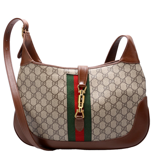 Gucci Jackie GG Supreme Brown Medium Shoulder Bag