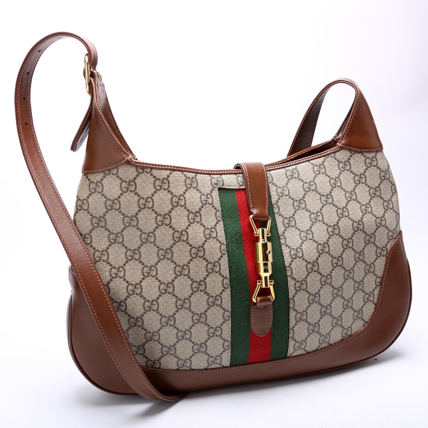 Gucci Jackie GG Supreme Brown Medium Shoulder Bag