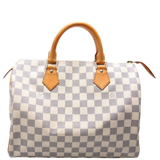 Louis Vuitton Speedy 30 Azur Damier Handbag Azur 48
